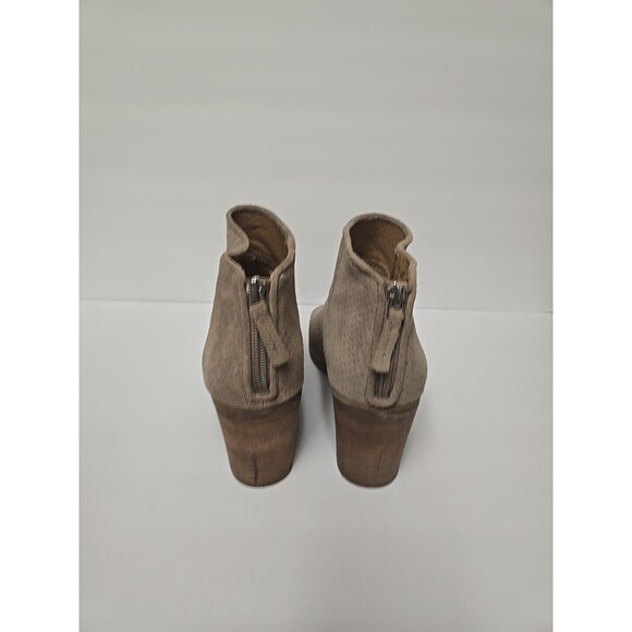 Franco Sarto Women's Goldie Sandal Boot Size 9 Block Heel Open Toe Tan Suede - Picture 4 of 12